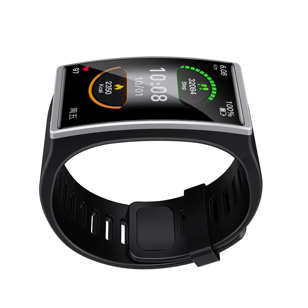 

1.91"HD 2.5D Curved Screen Smart Bracelet IP68 Wateroroof Heart Rate Blood Pressure Monitor Smart Band Fitness Tracker Men