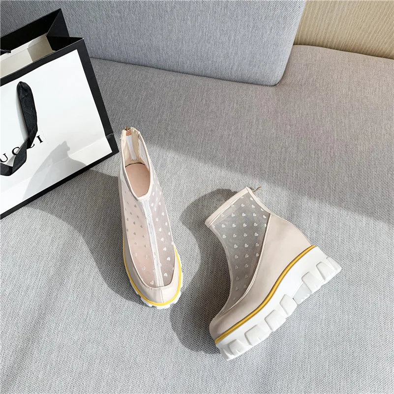 Ботильоны женские на платформе и высоком каблуке розовые 43 цвета | Обувь