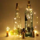 AAA Батарея приведенный в действие пробка от бутылки вина светильник 2 м DIY гирлянды светодиодные светильник на день рождения или Рождество Свадебная вечеринка Декор фея гирлянда светильник