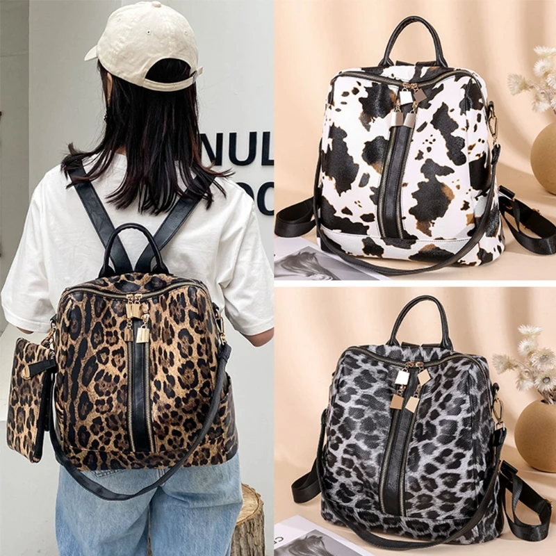 New Women PU Leather School Backpack Purse Multipurpose Casual Daypack Shoulder Bag