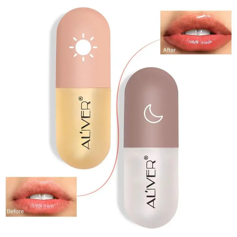 

10ml Day Night Lips Enhancer Serum Lip Plumper Moisturizing Lip Oil Lip Care Nourishing Lips Anti-Drying Lip Oil Lip Plumper