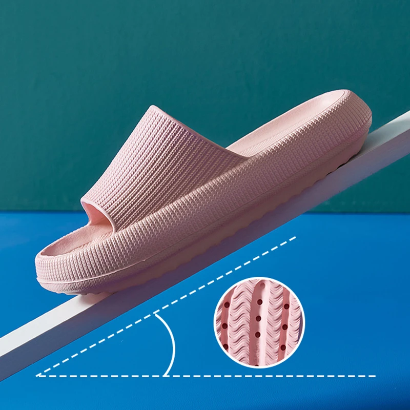 

Summer House Women Thick Platform Slippers Lightweight EVA Soft Sole Bathroom Ladies Slides Sandals Non-slip Indoor Lovers Shoes