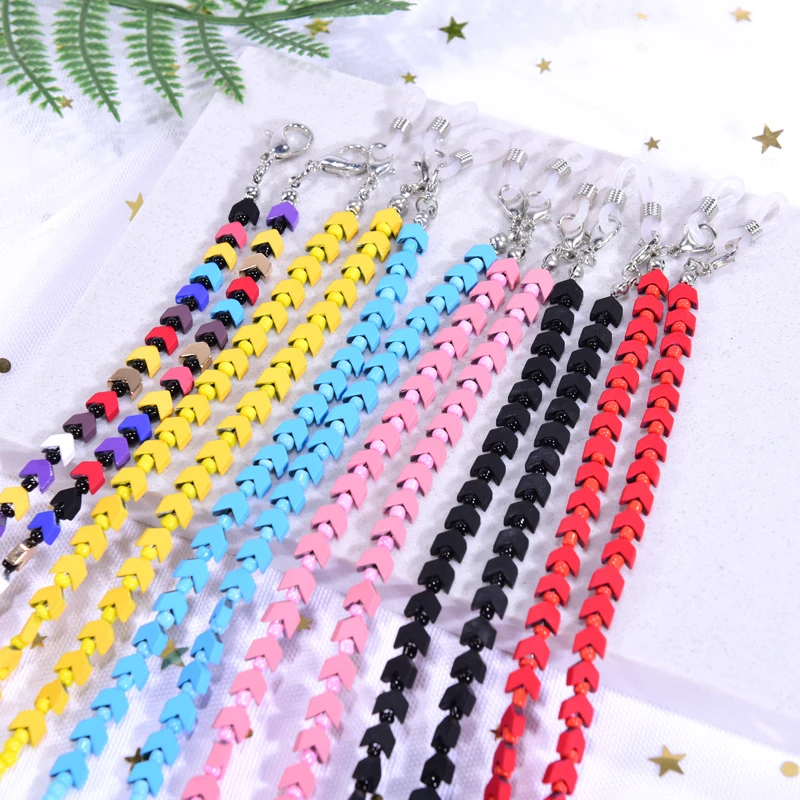 

Color Arrow Bead Sunglasses Glasses Chain For Women's Strap Hang Spectacle Cord Holder Lanyards Luxury Fashion Metal 2021 New