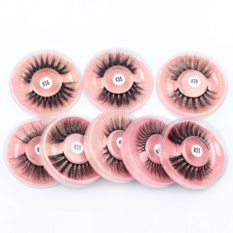 

Wholesale Mink Lashes Bulk 4/20/50/100pairs False Eyelashes Natural Long Eye Lashes Eyelash Box Packaging Custom Makeup