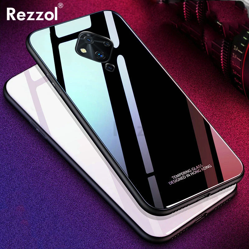 Чехол для VIVO V17 Жесткий из закаленного стекла Pro Neo чехол телефона силиконовая