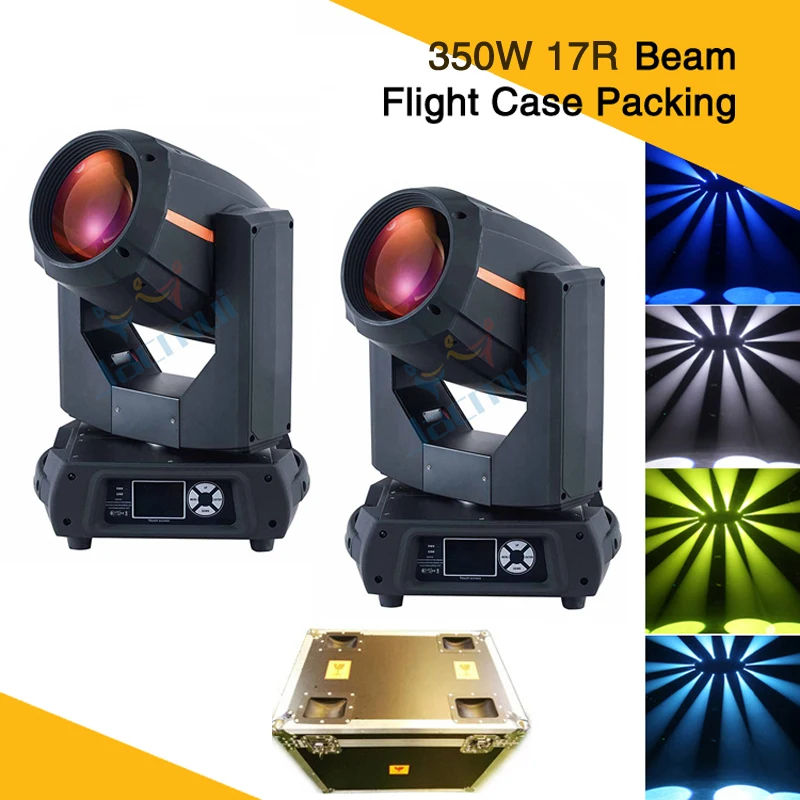 

(2Pcs/Lot) 17R Beam Moving Head Light 350W DJ Lighting Flight Case Package Hot Sale For Wedding Party Event Disco Show