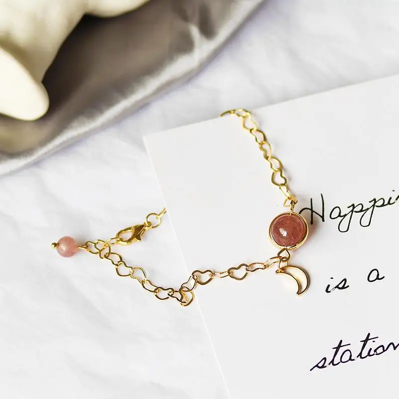 MiFaViPa ручной работы из натурального камня в форме звезды розовый браслет с