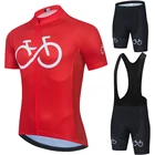 Мужской трикотажный костюм, летняя быстросохнущая одежда с коротким рукавом, для профессионального велоспорта, 2021