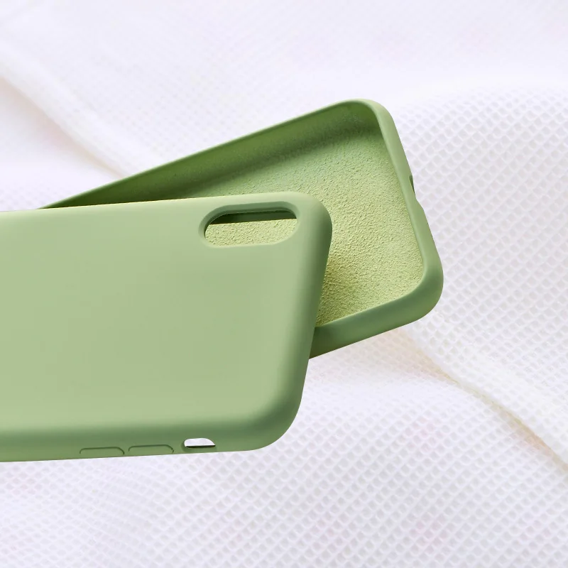 Оригинальный Матовый жидкий силиконовый чехол для iPhone XR X XS Max Apple 7 8 6 s Plus красный