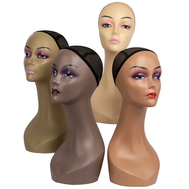 Wig Head Makeup Model Jewelry Display Manikin Wig Glasses Cap Display Holder Stand Mannequin Head Standing Mannequin Head