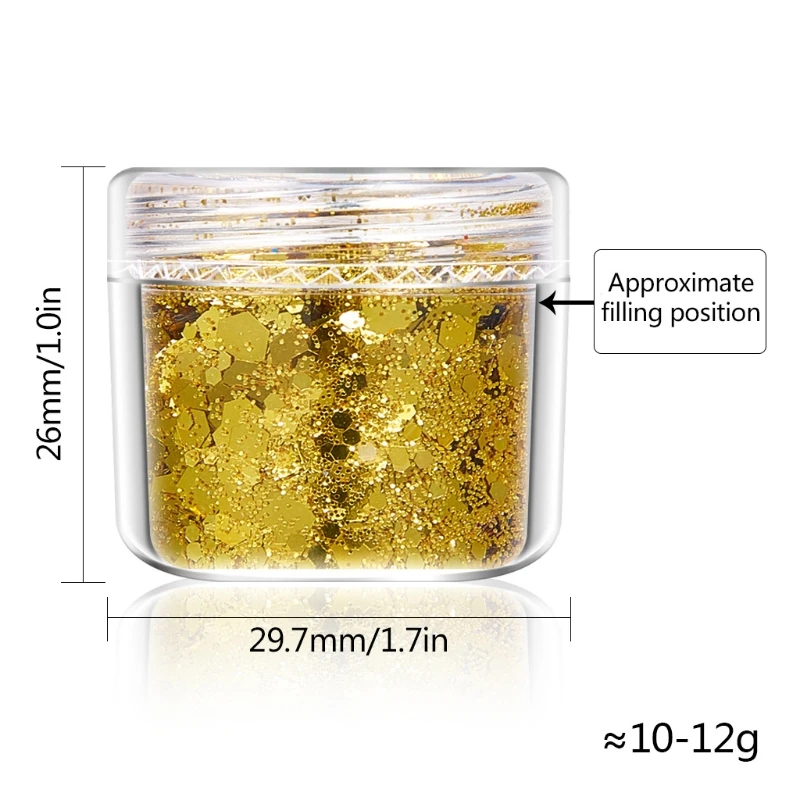 

2021 New Glitter Acrylic Nail Tips Resin Art Accessories Festival Rave Decoration