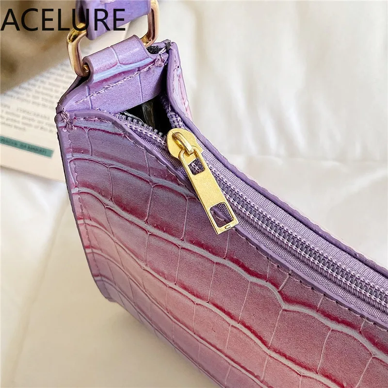 

ACELURE Fashion Exquisite Shopping Bag Retro Casual Women Totes Shoulder Bags Female PU Leather Solid Color Chain Handbag Flap