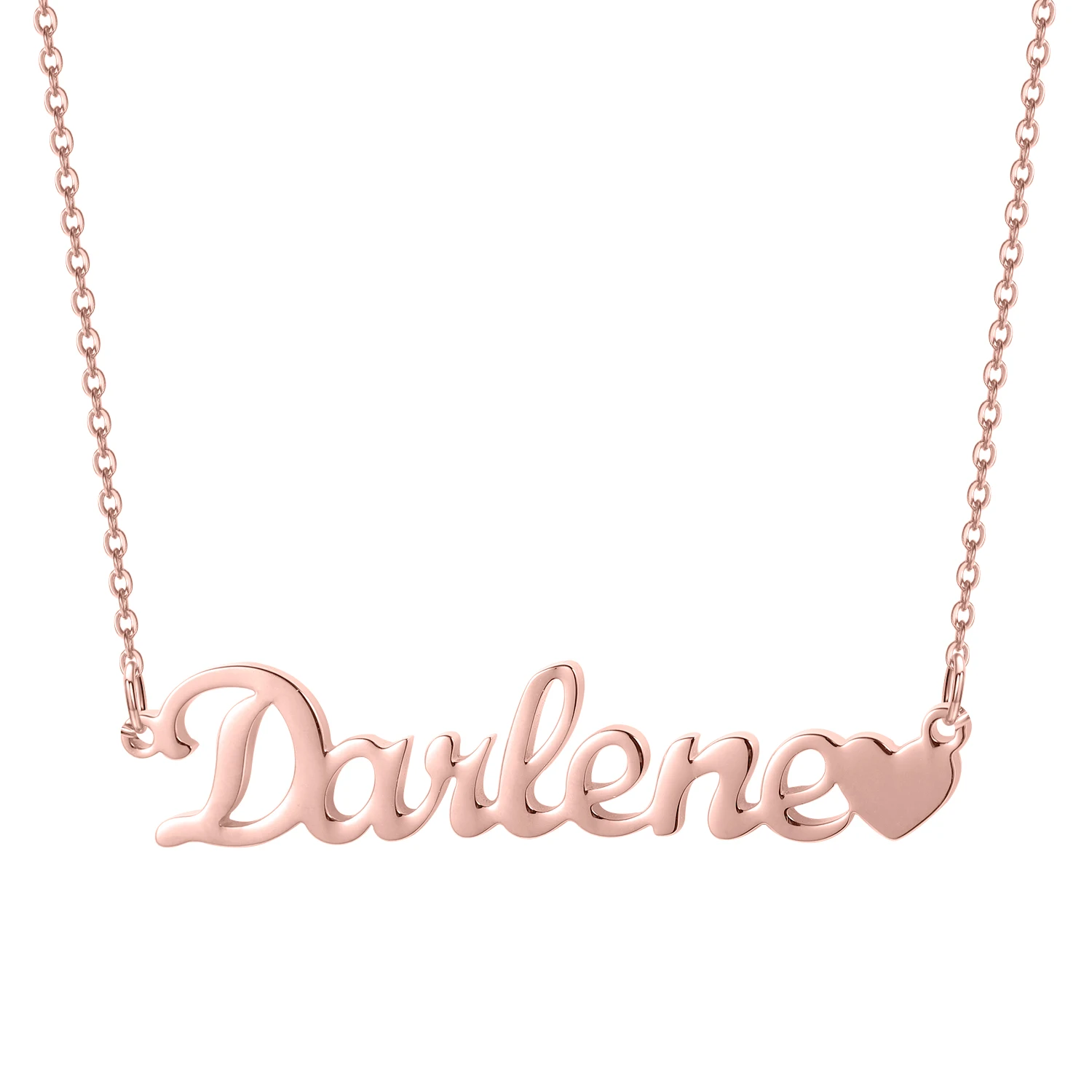 925 Sterling Silver Custom Name 2022 Fashion Heart Dainty Necklace Retro Simple Geometric Pendant Mother's Day Necklaces Gift