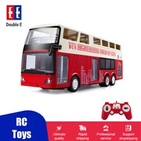 double e e640 118 rc car model racing double decker travel bus door open with sound and light rc sightseeing truck toy boy gift