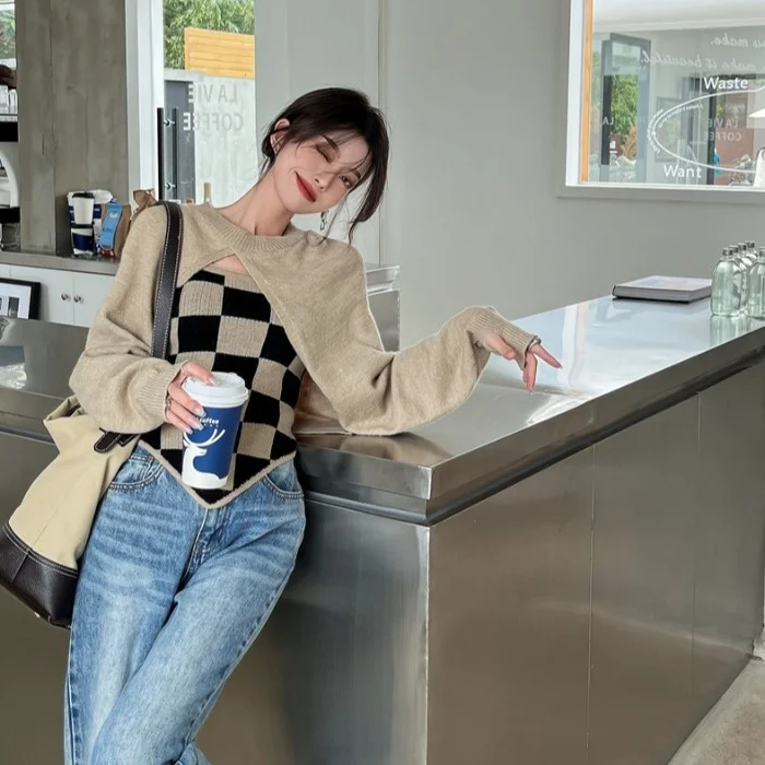 Набор для уличной фотосъемки Spice Girls женский осенне-зимний пуловер с длинным