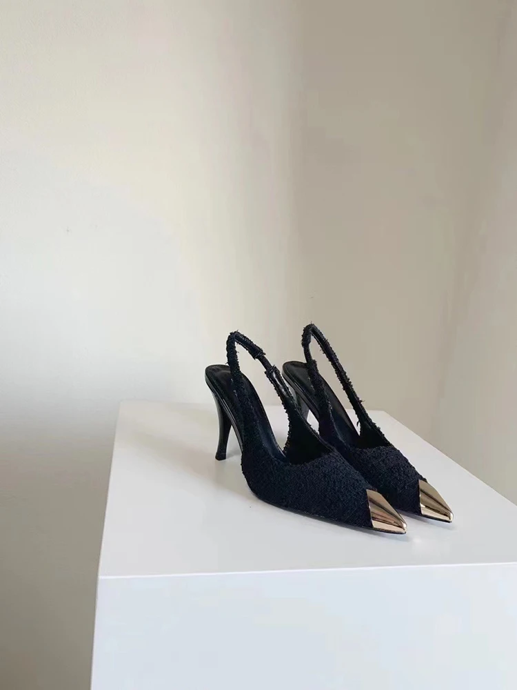 UVRCOS 2022 новейшие весенние туфли на высоком каблуке с острым носком ремешком пятке