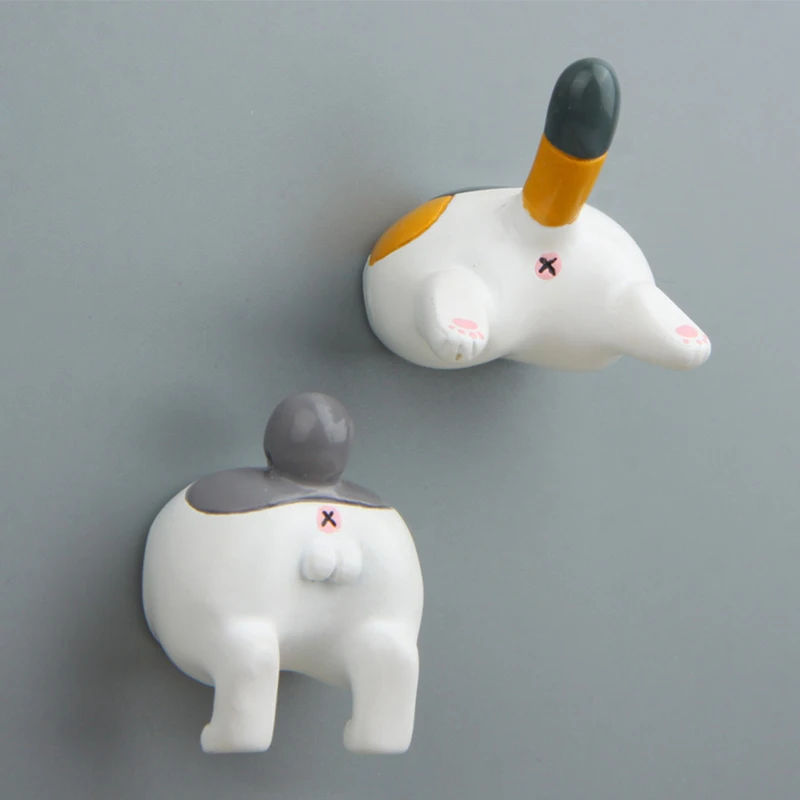 Милый Магнит на Холодильник из ПВХ Декор магнитная доска в виде кошки и задницы