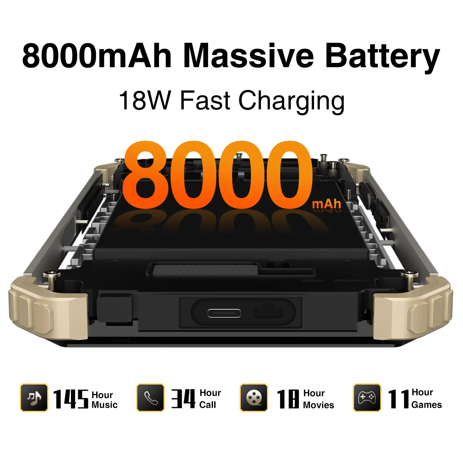 IIIF150 B2021 IP68/69K Rugged SmartPhone 6GB+64GB 8000mAh Octa Core Mobile Phone NFC 5.86'' HD+ MediaTek Helio G25 13MP Camera