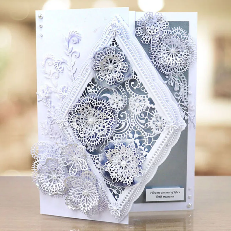 Металлические пресс формы прямоугольные овальные и кружевные цветы для