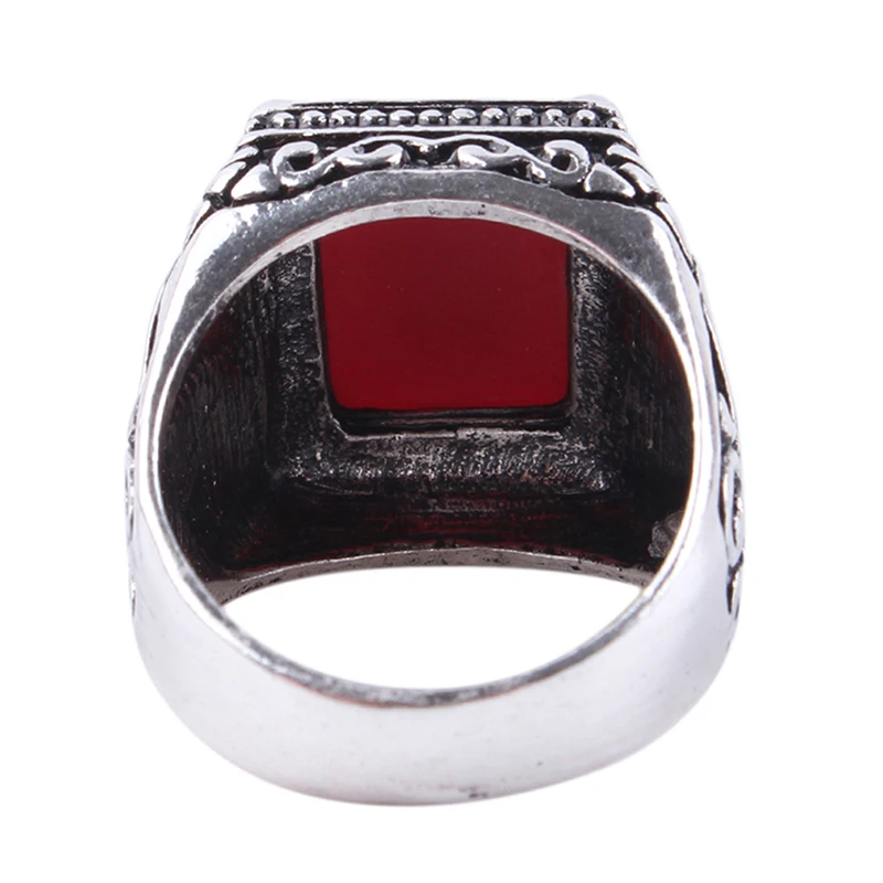 Новое китайское кольцо для мужчин Тотем древнего золота Красный стиль личности Ретро Размеры 7 8 9 10 11 Кольца Ювелирные изделия.