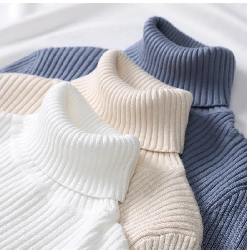 

Turtleneck Cashmere Women Sweaters Autumn Winter Long Sleeve Pullovers Fit Slim Pull Femme Hiver Casual Knitted Sweater