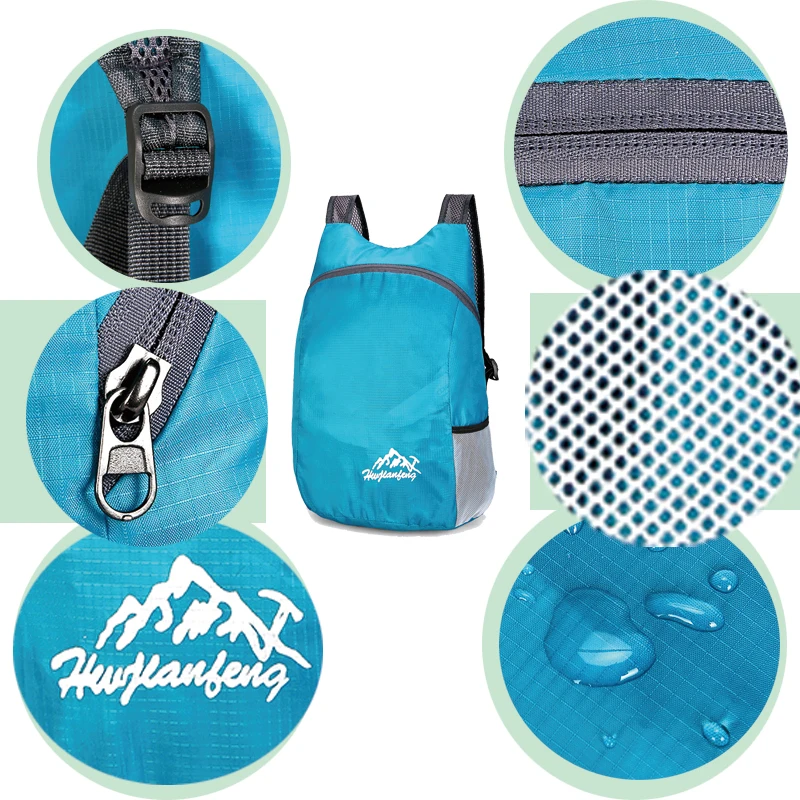 Уличный складной рюкзак водонепроницаемый супер-светильник дорожная сумка для