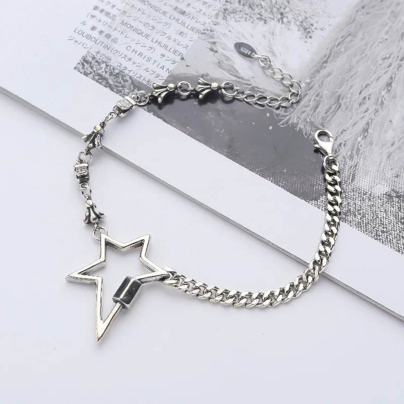Женский винтажный браслет регулируемая цепочка с пентаграммой | Украшения и