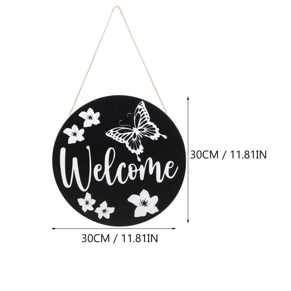 

Iron Art Round Welcome Board Shop Board Pastoral Signboard Garden Home Door Sign