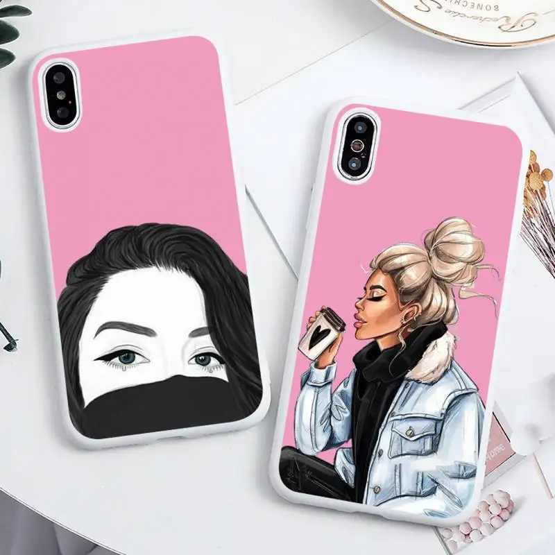 

but first coffee girl pink beauty Phone Case Candy Color for iPhone 6 6S 7 8 11 12 XS X SE 2020 XR mini pro Plus MAX funda