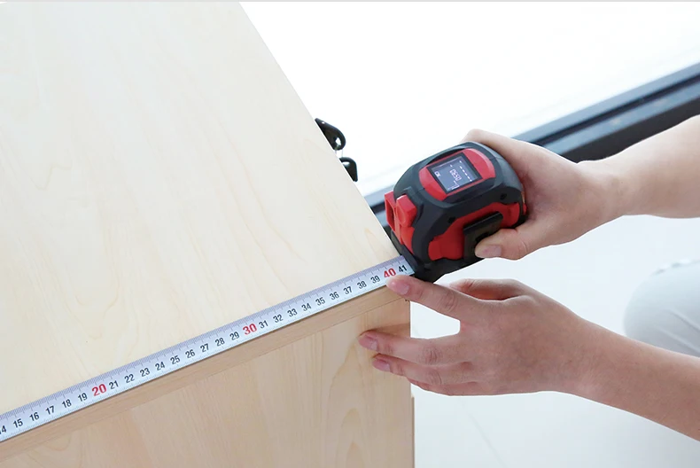 LM40T 2 in 1 Laser Ranging Tape Measure Buildings, Interior and Exterior Decoration Design Engineering Measurement rangefinder
