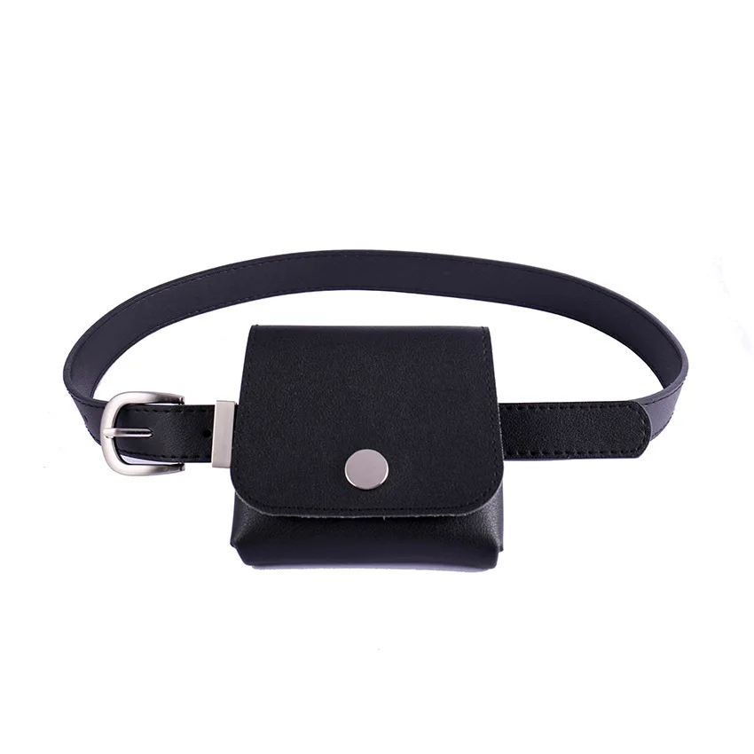 Популярная новинка 2019 забавная Женская поясная сумка Кожаная модная однотонная