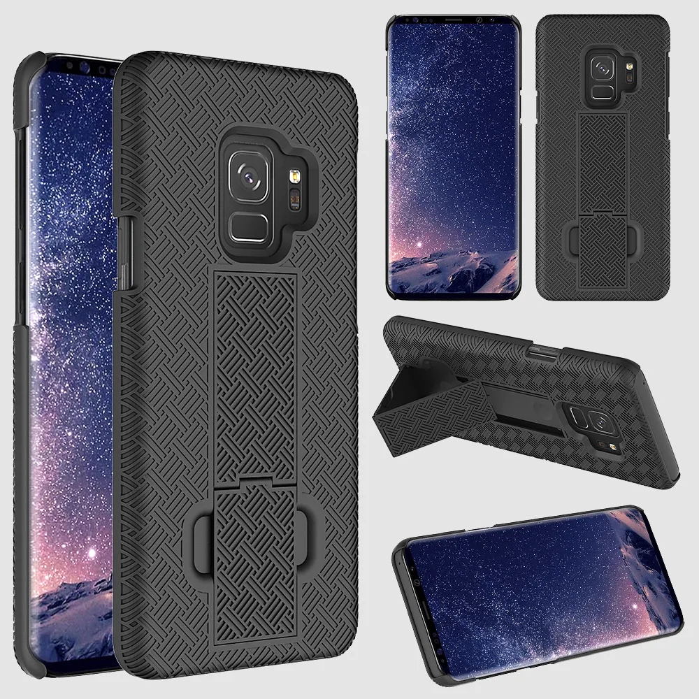 Для телефона Чехол с подставкой и поворотный пружинный зажим для ремня samsung S7/8/9