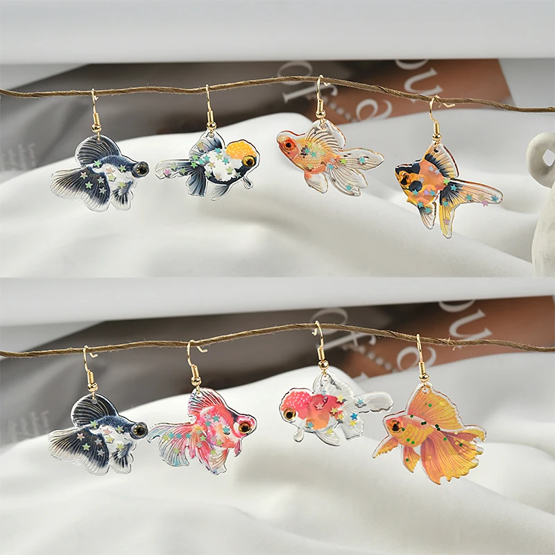 

10 шт., акриловые подвески в виде рыбок