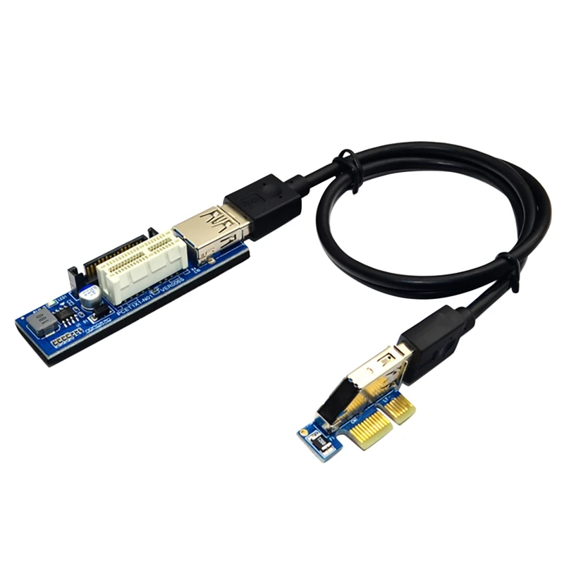 

Компьютерная шина PCI-E 1X Удлинительный кабель расширения PCI-E карта интерфейс сетевой карты справа мужской USB3.0 PCI-E адаптер кабель 60 см