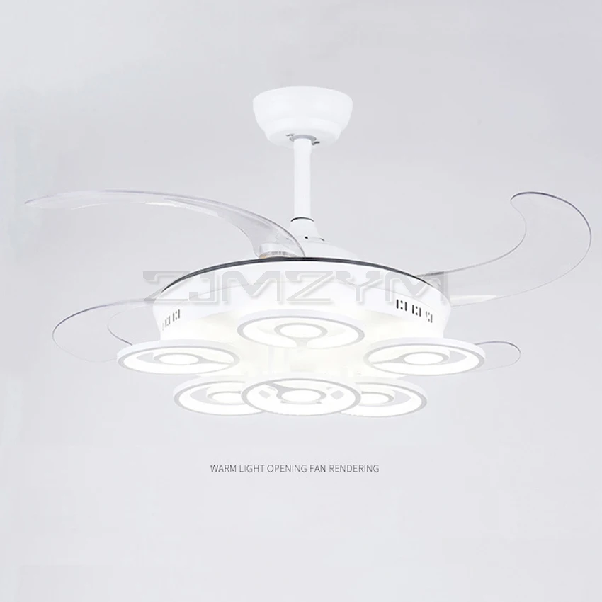 42 дюйма Невидимый потолочный вентилятор-светильник светодиодный пульт