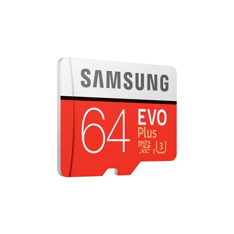 Карта памяти SAMSUNG EVO + 64 Гб microSDXC U3 4K UHD UHS-I водонепроницаемая с адаптером для