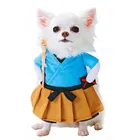 Полиэфирная Милая одежда для домашних животных на Хэллоуин самурайский Забавный вертикальный костюм наряд для кошек и собак