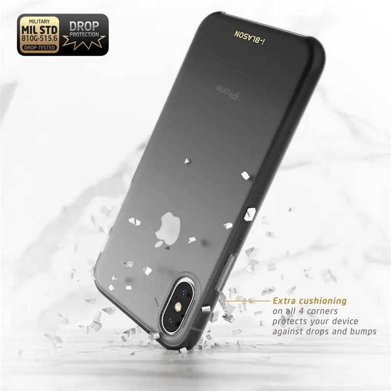 For iPhone X Xs Case 5.8" i-Blason OMG Series Slim Liquid Soft Rubber Protective Silicone XS (2018) / (2017) |