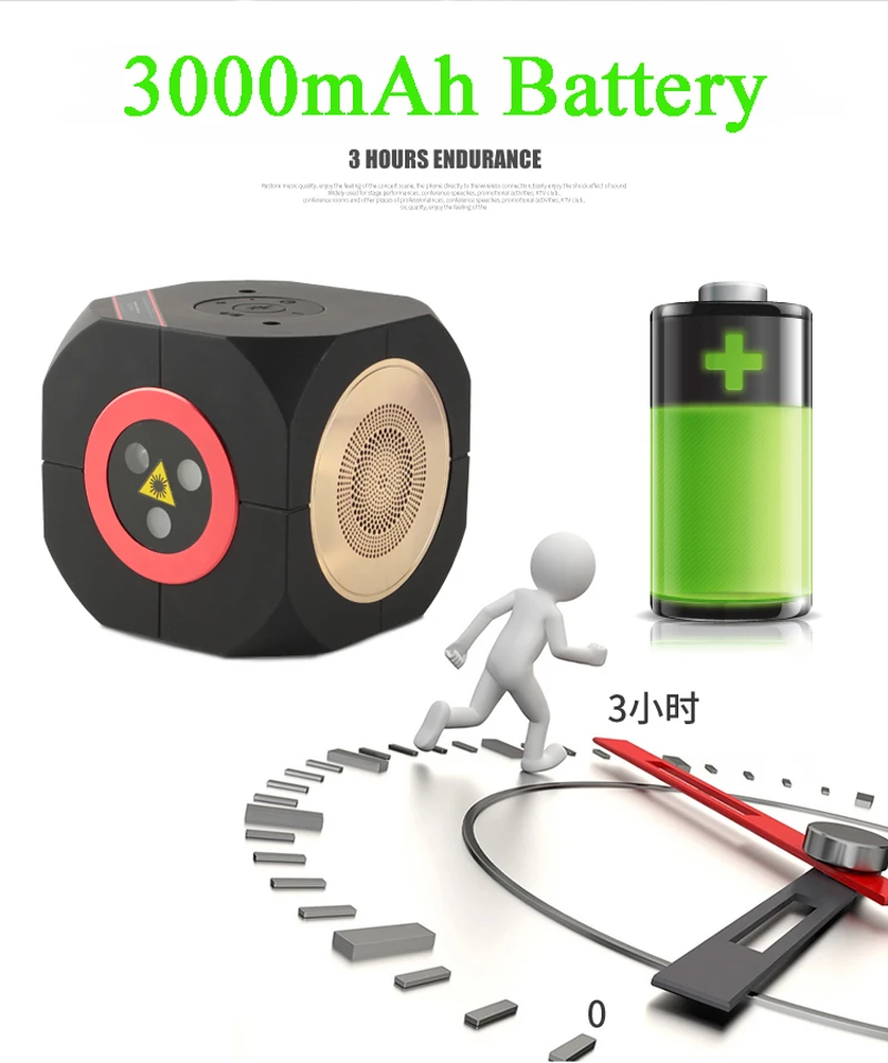 Портативный Мини bluetooth динамик лазерный Светильник проектор с 16/32 светильник ing RGB