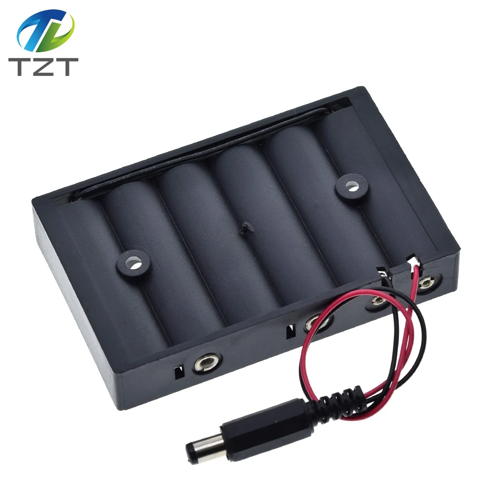 Размеры 6 корпус держатель для батарей аа коробка шт. AA батарея чехол хранения с