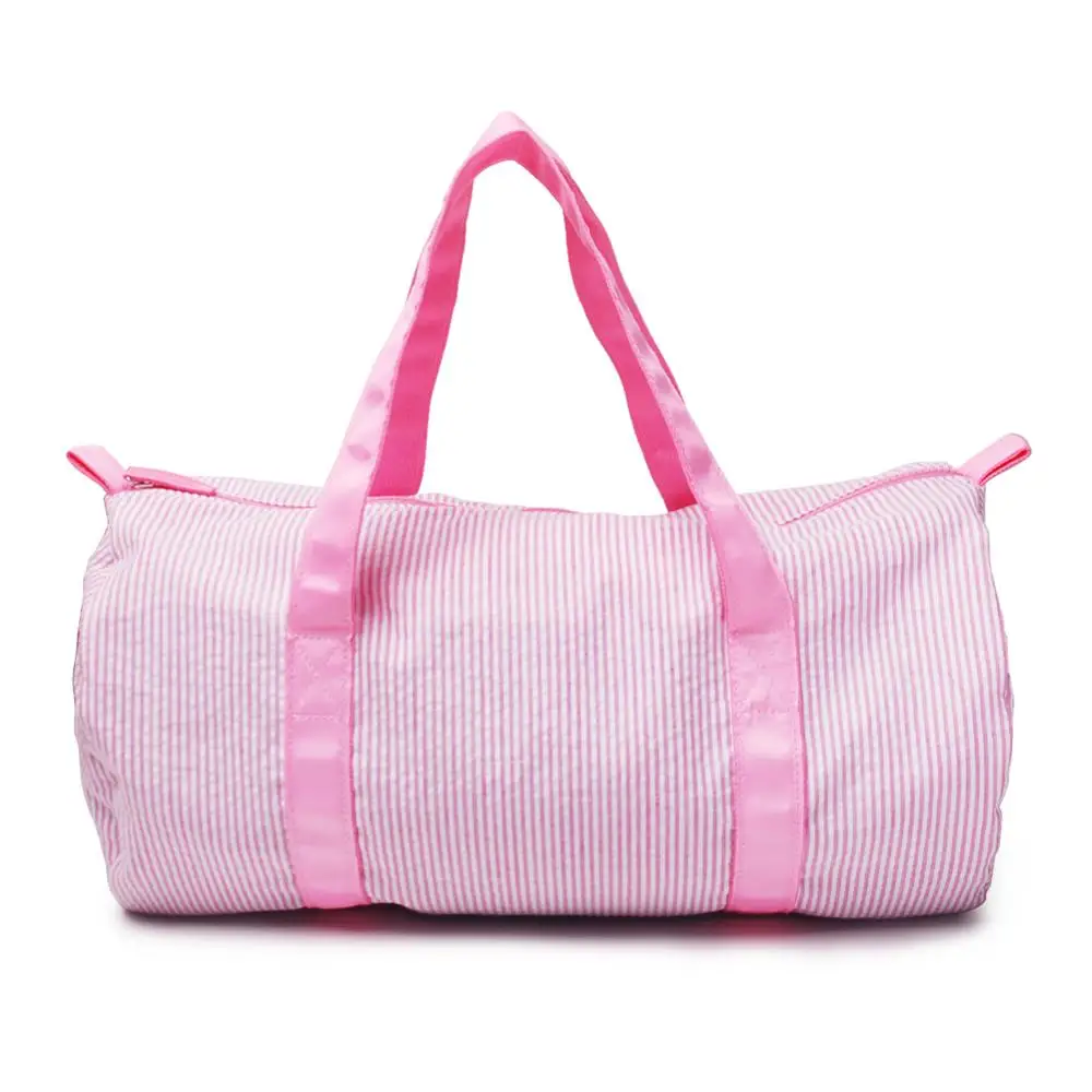 Kids Weekender Bag Dropshipping 1PC RTS Seersucker Weekender Bag Kids Duffle Totes Seersucker Travel Bag DOM10314194