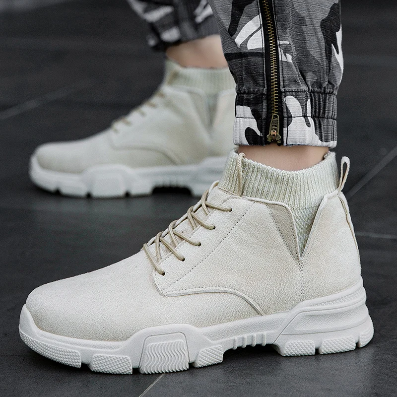 Новые модные ботинки мужские уличные Нескользящие походные Мужская дышащая