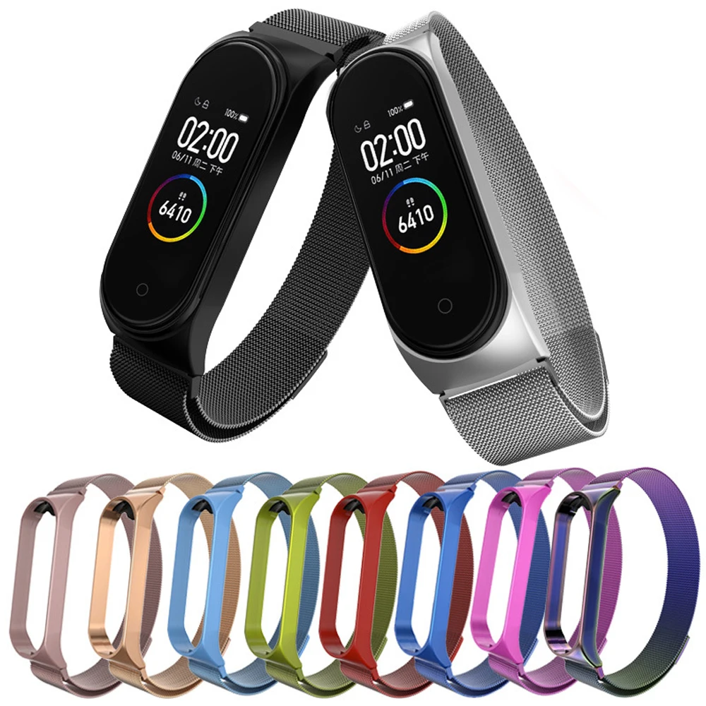 Металлический браслет Choifoo из нержавеющей стали для Xiaomi Mi Band 4/3 ремешок браслета