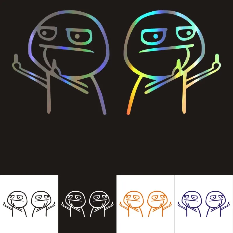 

13*15 см, наклейка на кузов автомобиля, средний палец, 3D мультяшная виниловая наклейка, отражающая наклейка на автомобиль, оптовая продажа, акс...