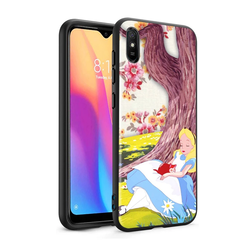 

Alice in Wonderland cute for Xiaomi Redmi 10X Pro 9C 9A 9I 9T 9 GO K30S Ultra K20 8 7 S2 6 5 4X Pro Soft Black Phone Case