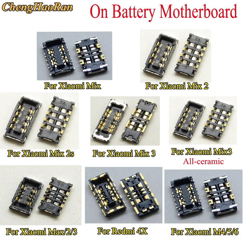 

1pcs Inner FPC Connector Battery Holder Clip Contact for Xiaomi 4/5/6 max 2/3 Mix 2/2s/3 redmi 4x logic on motherboard mainboard