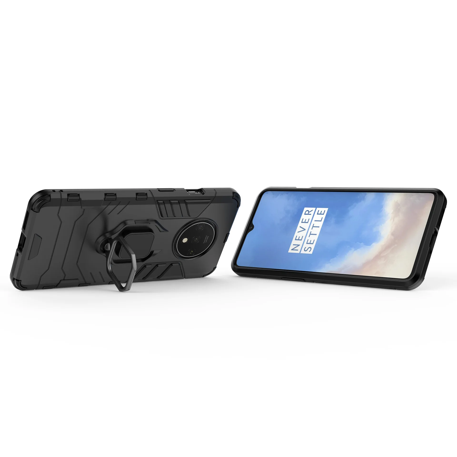 Гибридный чехол с кольцом-подставкой для oneplus 7 T, Жесткий Чехол из поликарбоната, противоударный защитный чехол на заднюю панель для one plus 7t pro, чехол для oneplus 7t