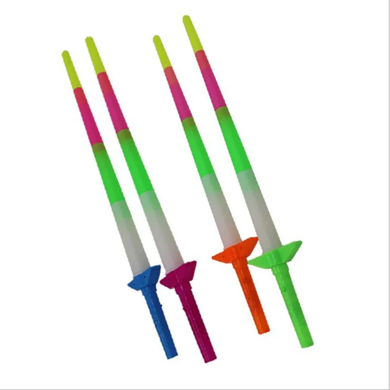 

LED Glow Stick Sword Four Section Adjustable Extendable Flashing Sticks s Toy Party Glow Wand birthday Halloween Xmas