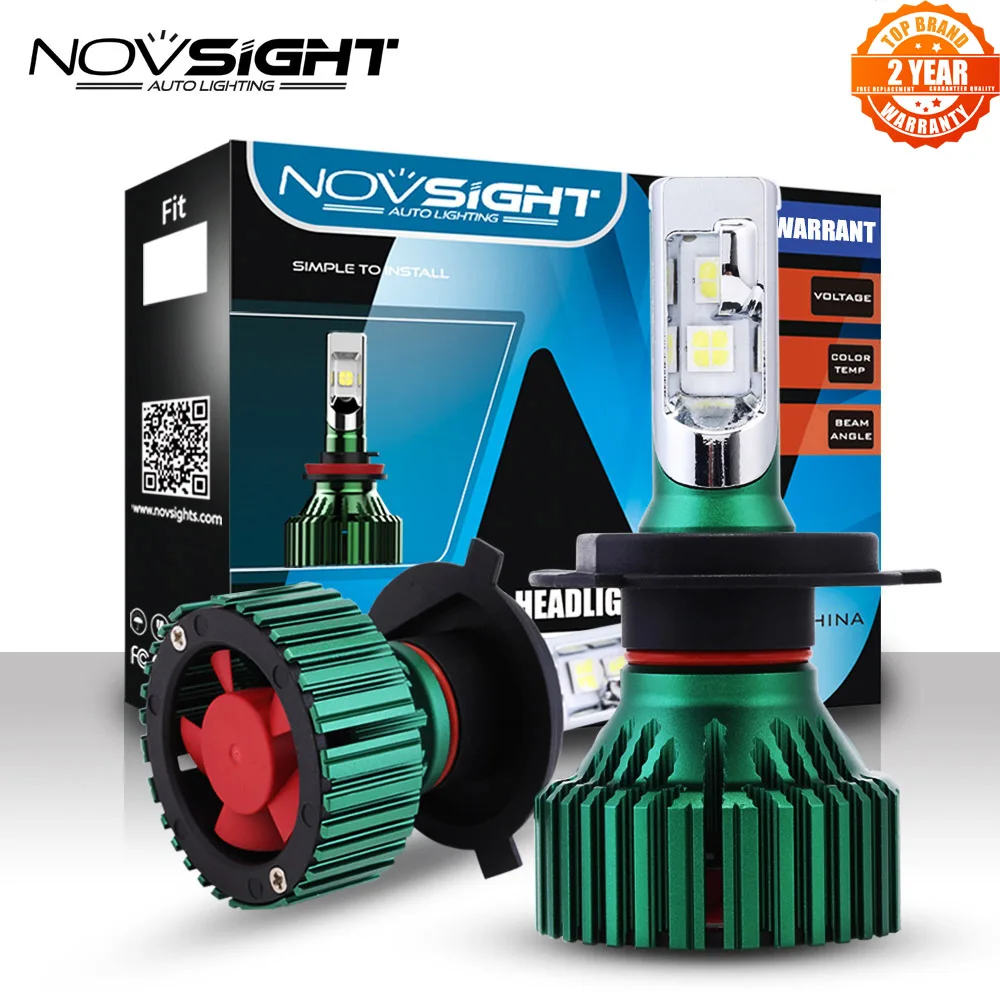 NOVSIGHT 60 Вт 16000LM H4/HB2/9003 светодиодный автомобильный головной светильник s