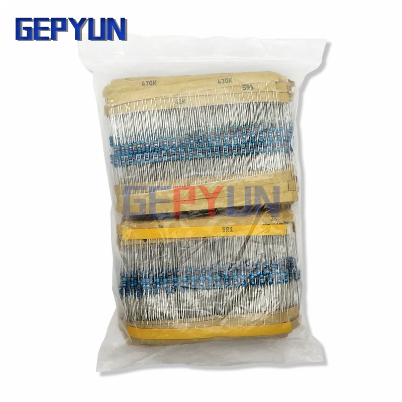 3120 шт. 156 значений электрический блок 1/4 Вт комплект силовых металлических